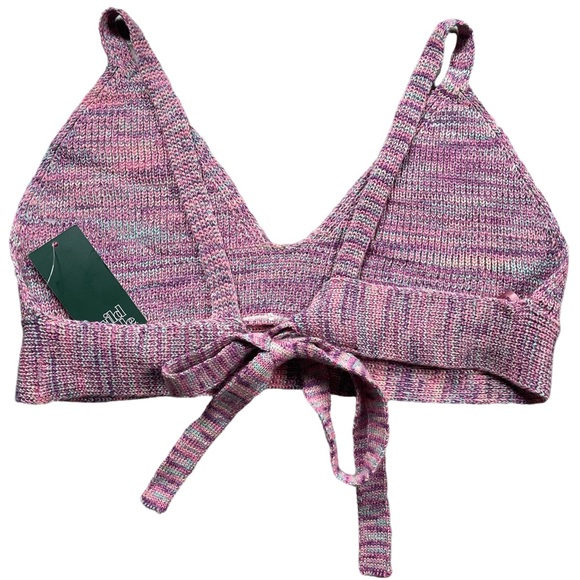 Wild fable size large pink & purple Triangle Cup Sweater Tiny Tank Top NWT - Picture 7 of 8